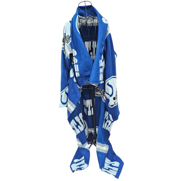 INDIANAPOLIS COLTS NFL NORTHWEST CONFY WARM BLANKET WITH SLEEVES 65”x 45” - Picture 1 of 5